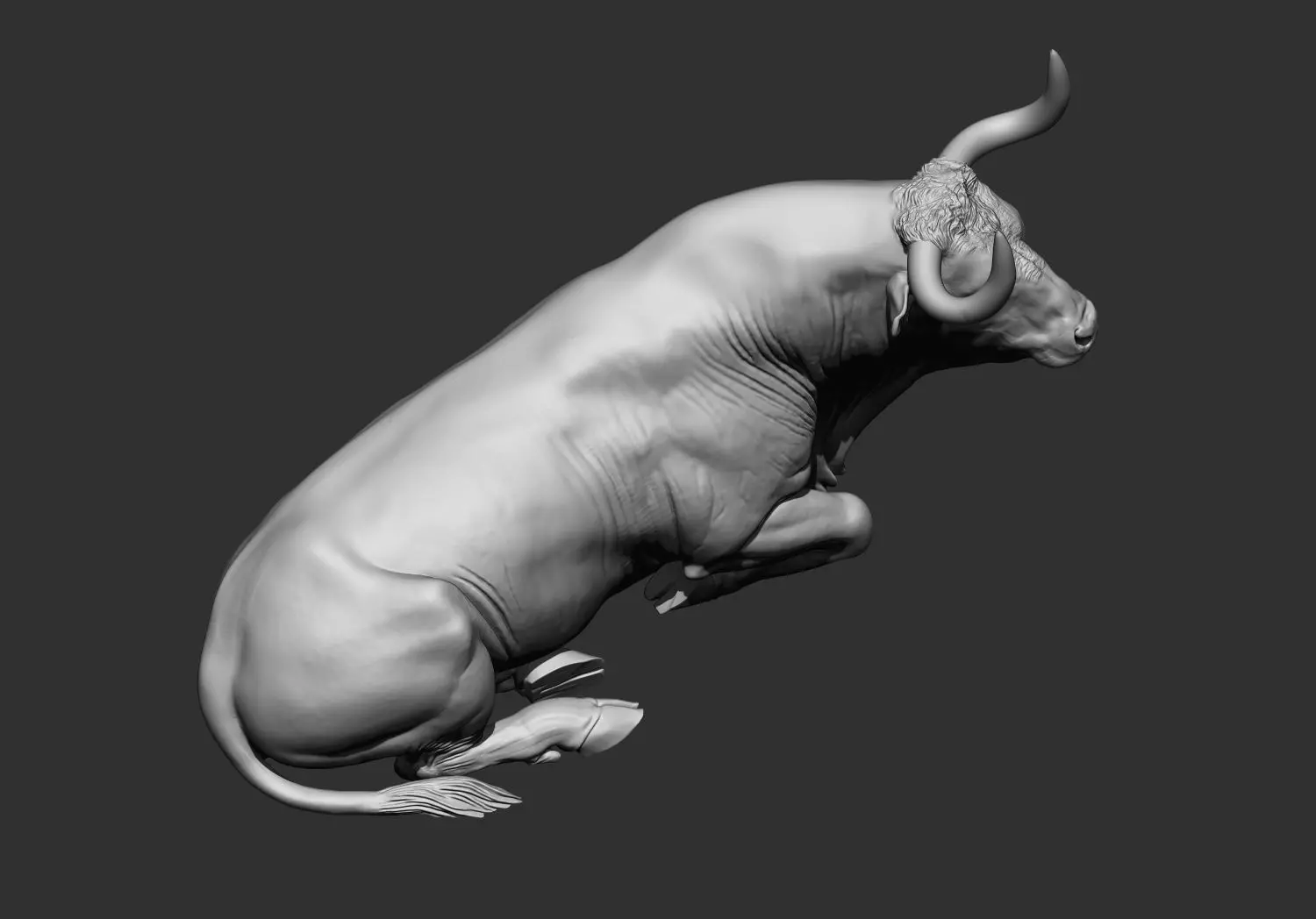 The Lying Bull ox  3D Printable Model 3D print model_2