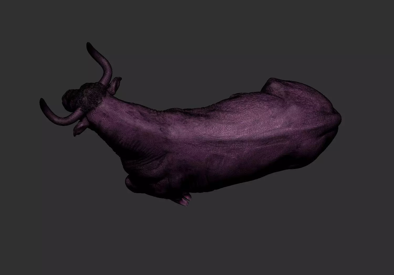 The Lying Bull ox  3D Printable Model 3D print model_6