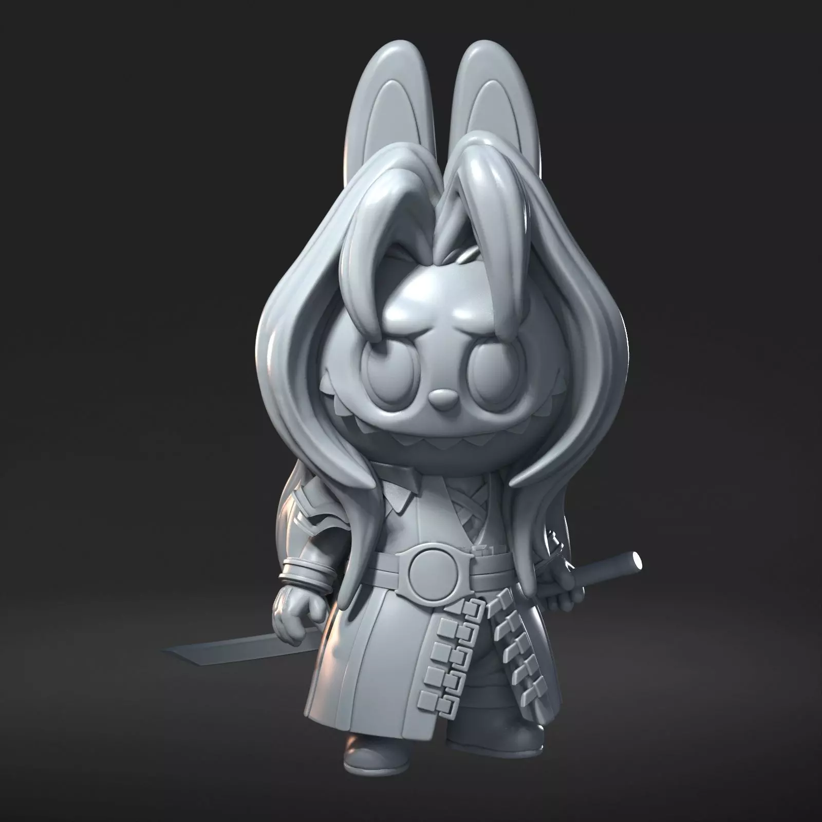 Labubu x Final Fantasy VII Sephirot 100mm Pre-supported 3D print model