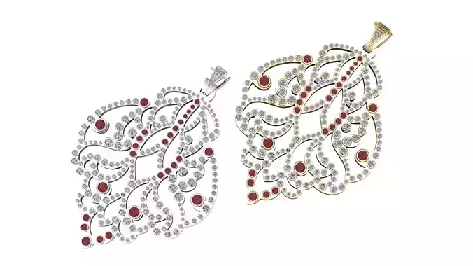 3D GOLD EARRING PENDANT 