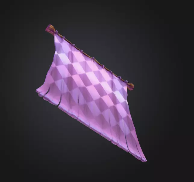 Purple Tapestry Low-poly 3D model_11