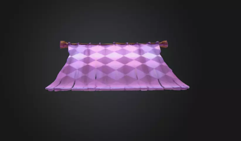 Purple Tapestry Low-poly 3D model_9