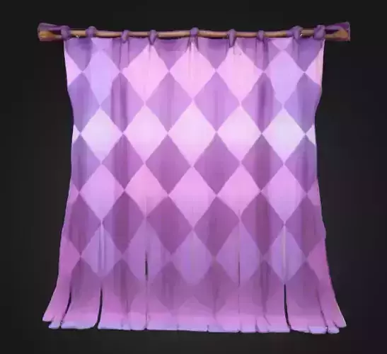 Purple Tapestry Low-poly 3D model