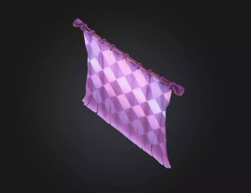 Purple Tapestry Low-poly 3D model_7
