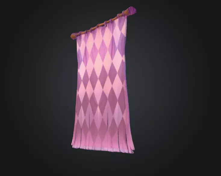 Purple Tapestry Low-poly 3D model_5