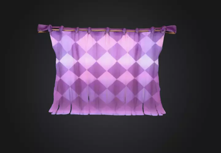 Purple Tapestry Low-poly 3D model_6
