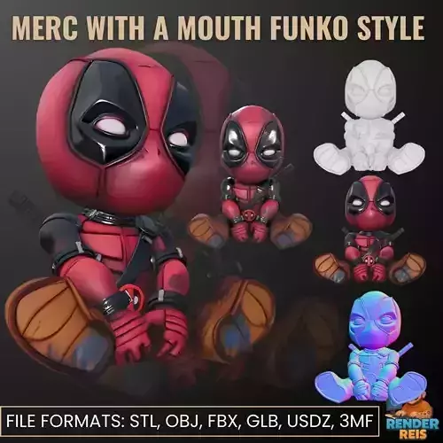 Merc with a Mouth Funko Style 3D Model