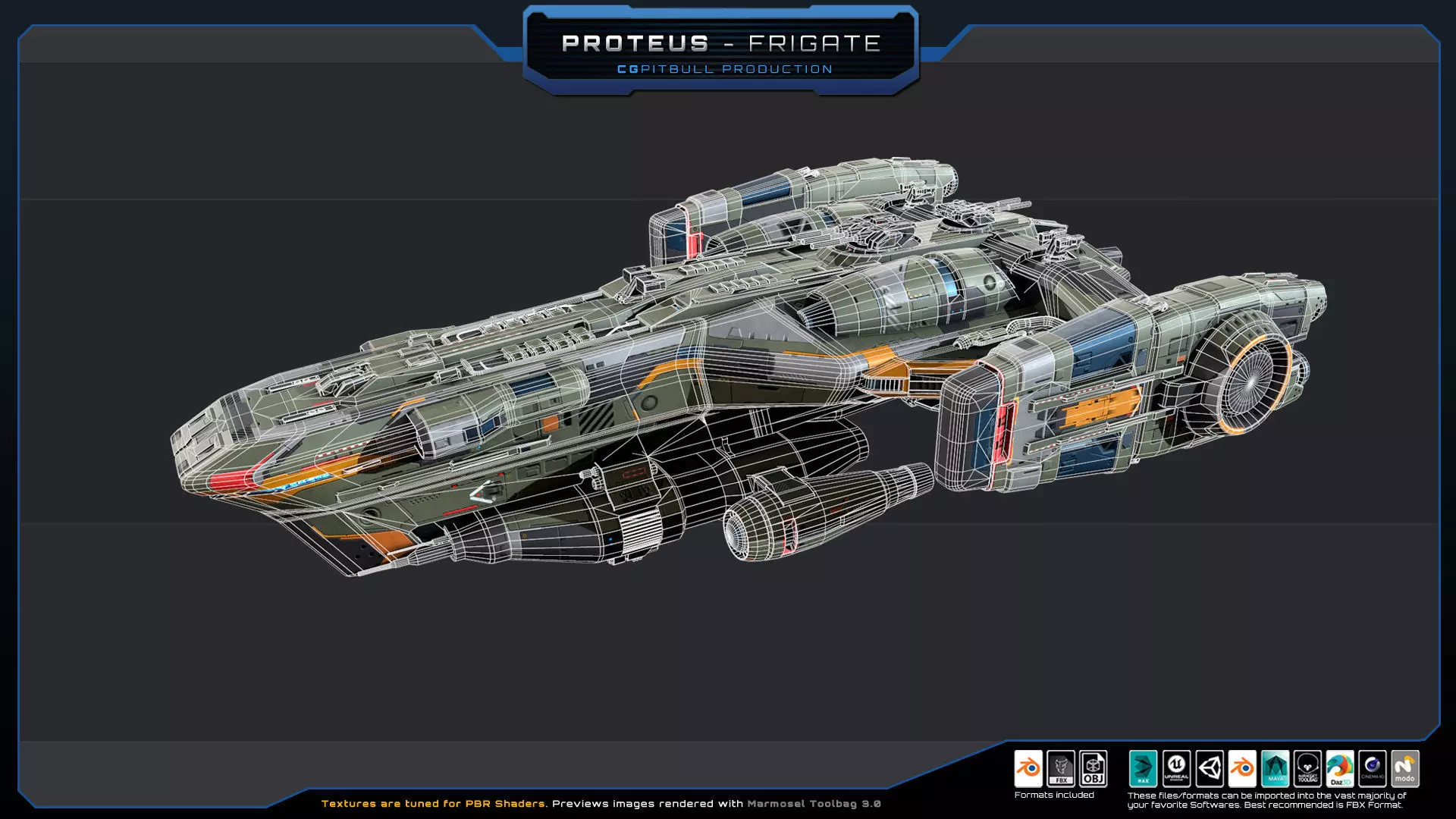 STARSHIPS - Pack02 Low-poly 3D model_27