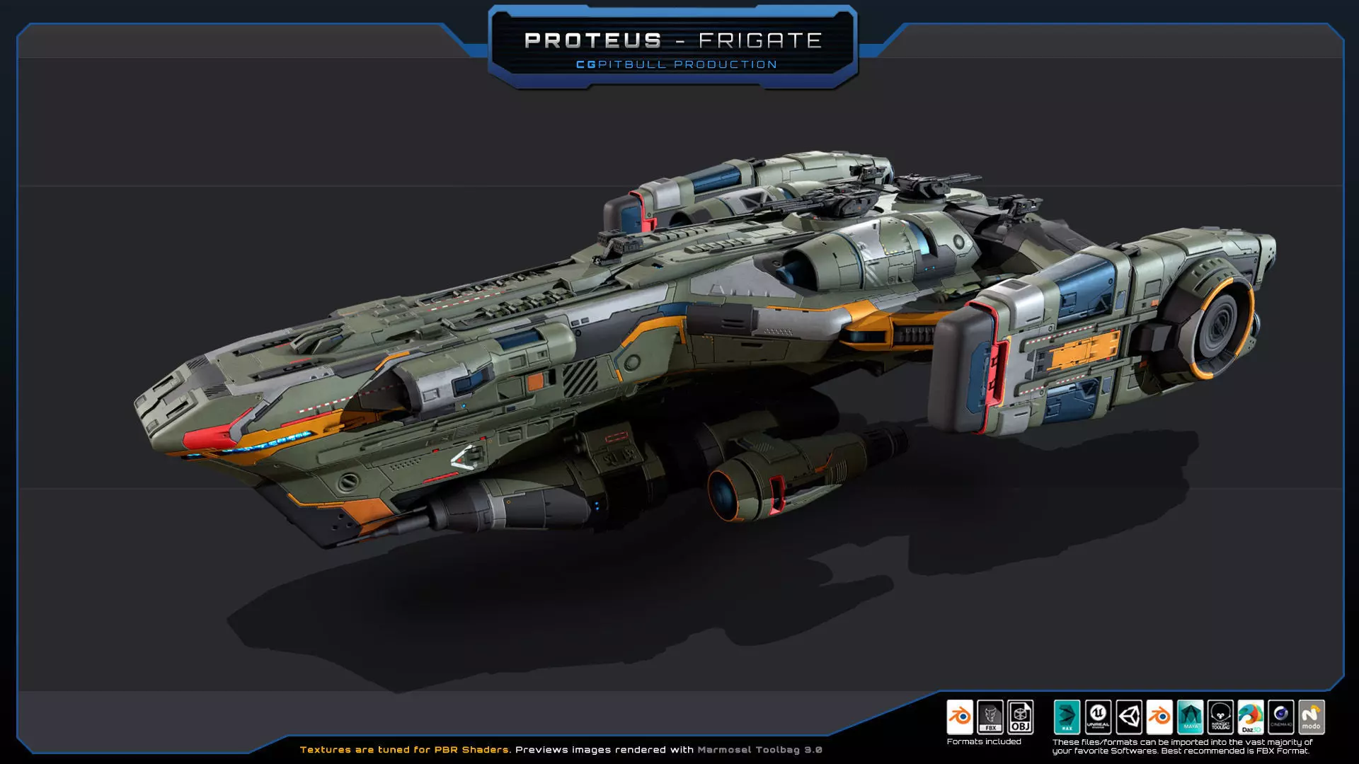 STARSHIPS - Pack02 Low-poly 3D model_19