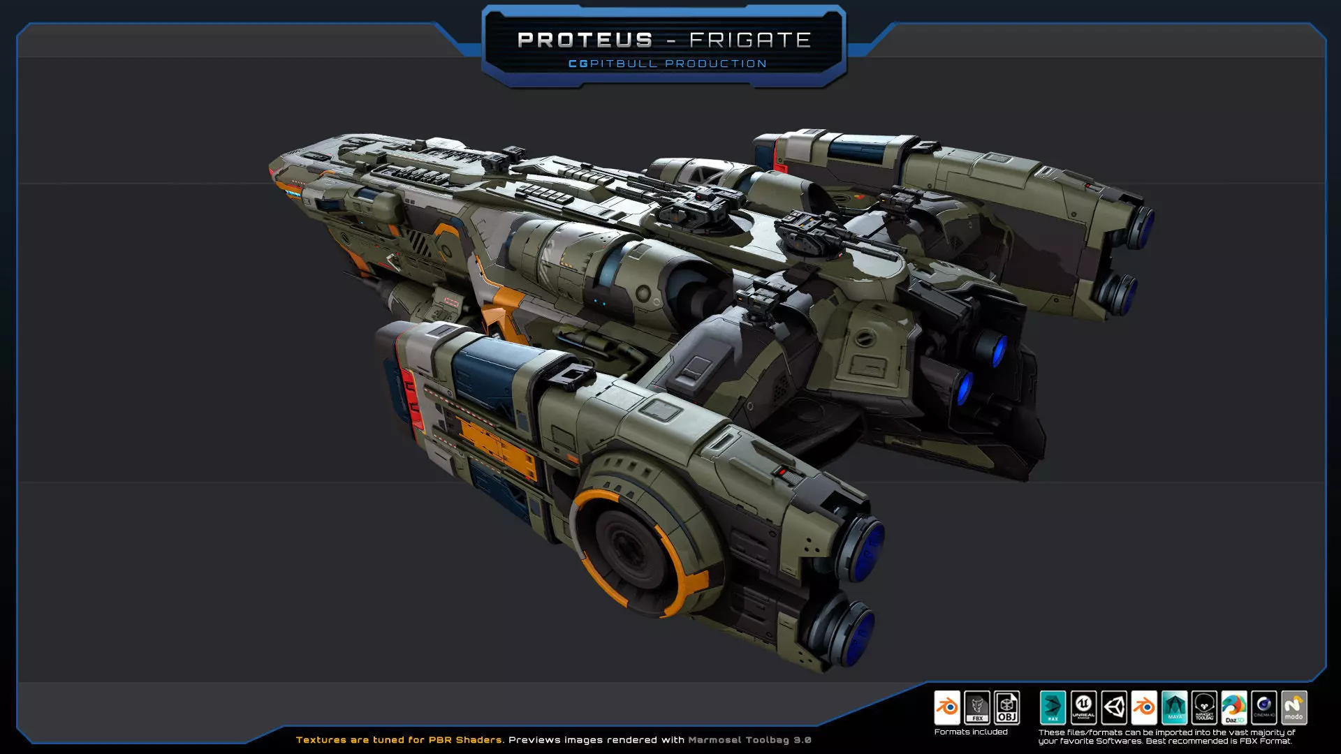 STARSHIPS - Pack02 Low-poly 3D model_24