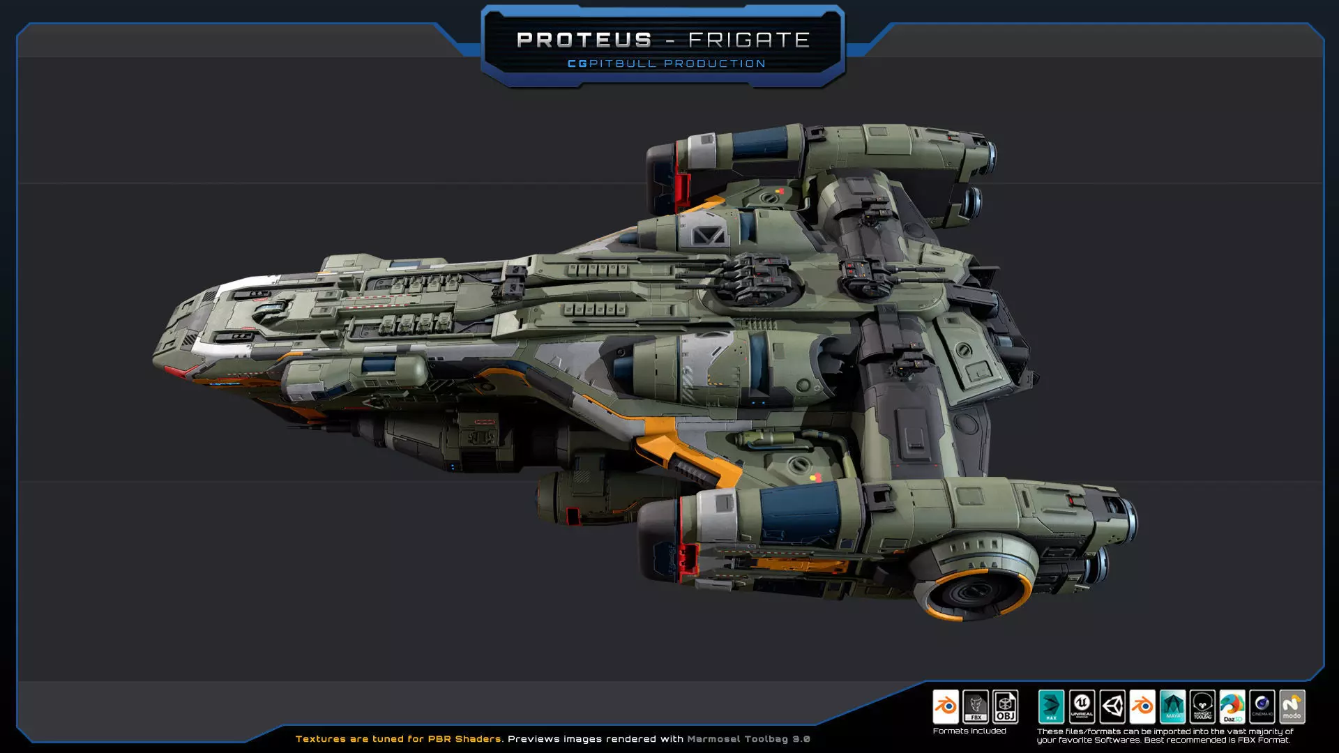 STARSHIPS - Pack02 Low-poly 3D model_21