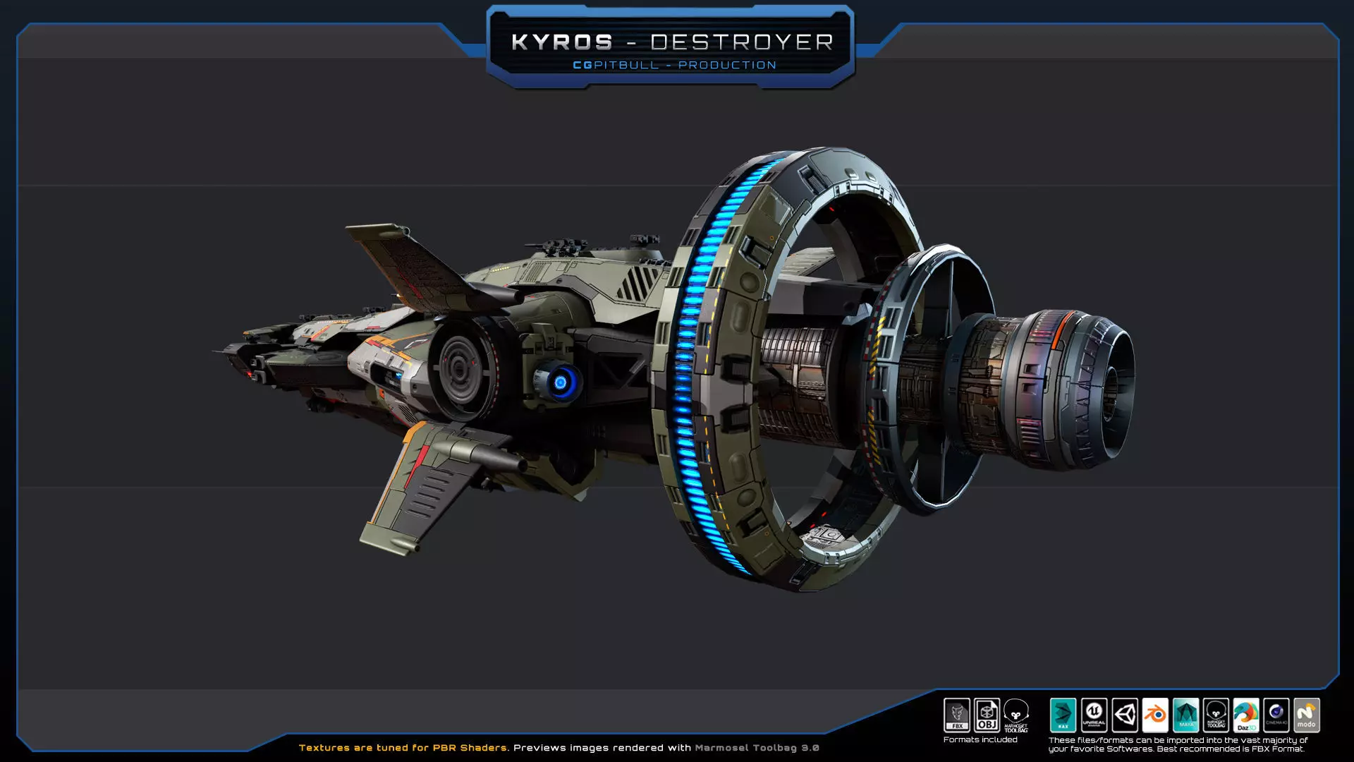 STARSHIPS - Pack02 Low-poly 3D model_6