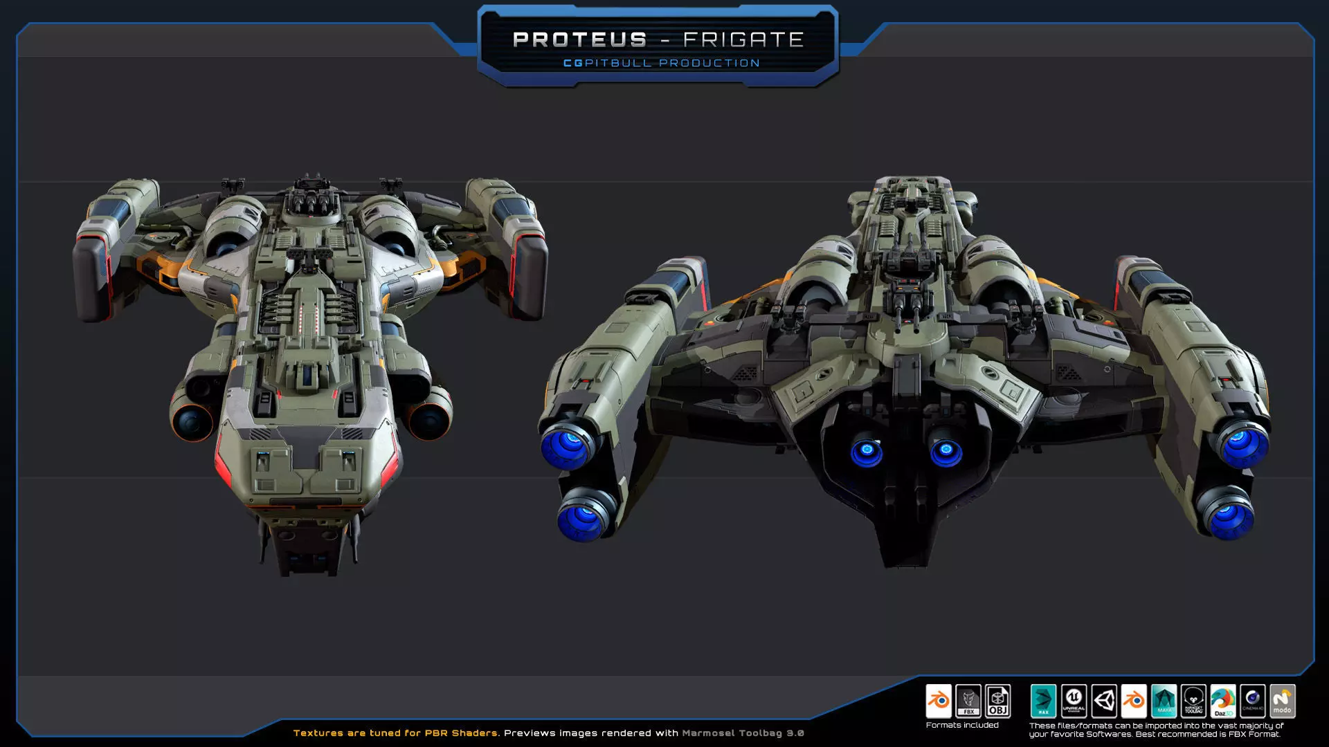 STARSHIPS - Pack02 Low-poly 3D model_23