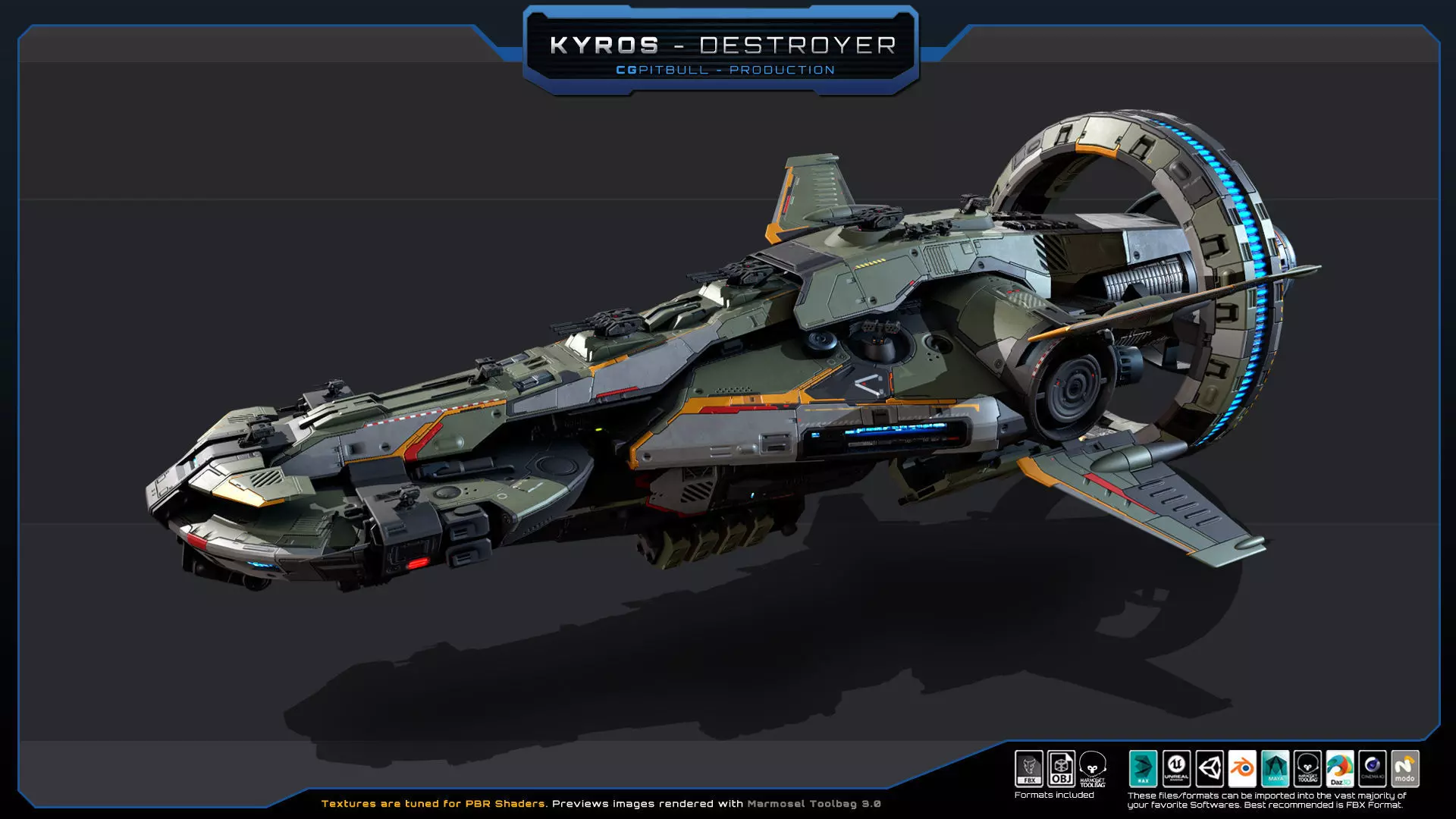 STARSHIPS - Pack02 Low-poly 3D model_1