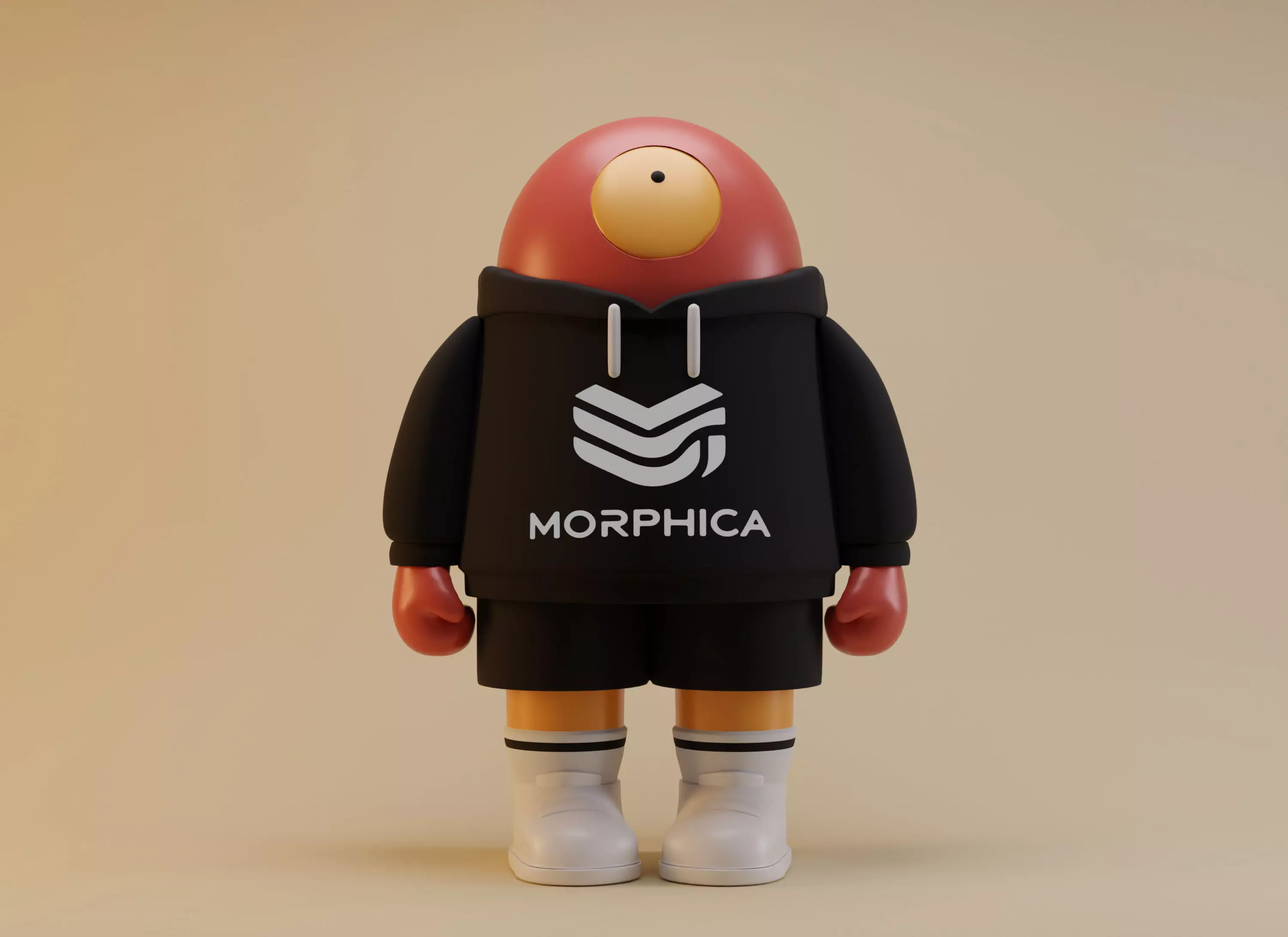 Cute Stylized Character in Hoodie 3D model