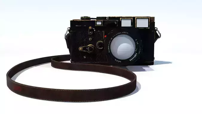 Vintage Leica Camera 3D Model   Realistic  Detailed