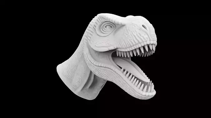 T-Rex Bust Roar 3D Print Model