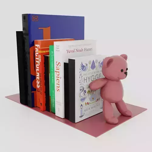 Cute teddy bear bookends