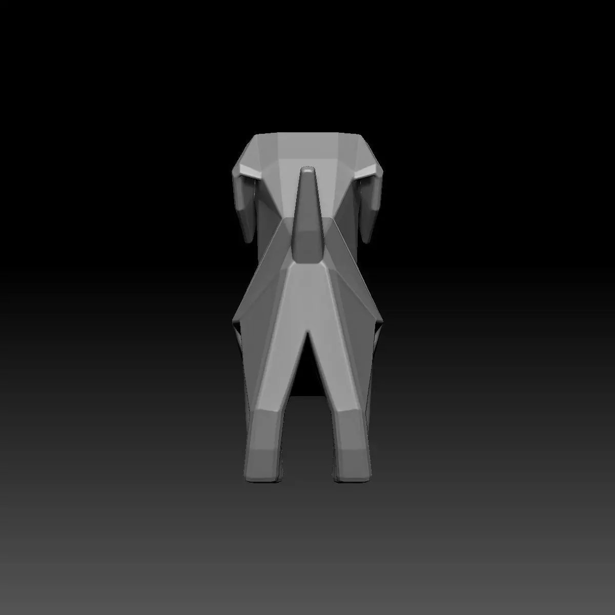 Polygon Dog 3D model_1