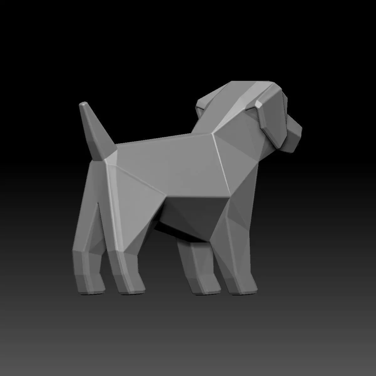 Polygon Dog 3D model_6