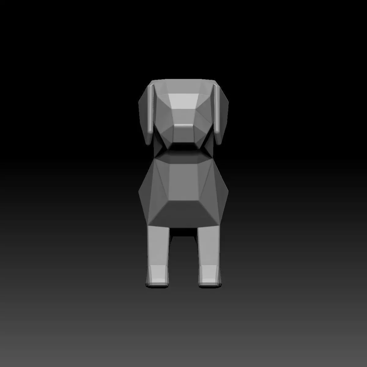Polygon Dog 3D model_0