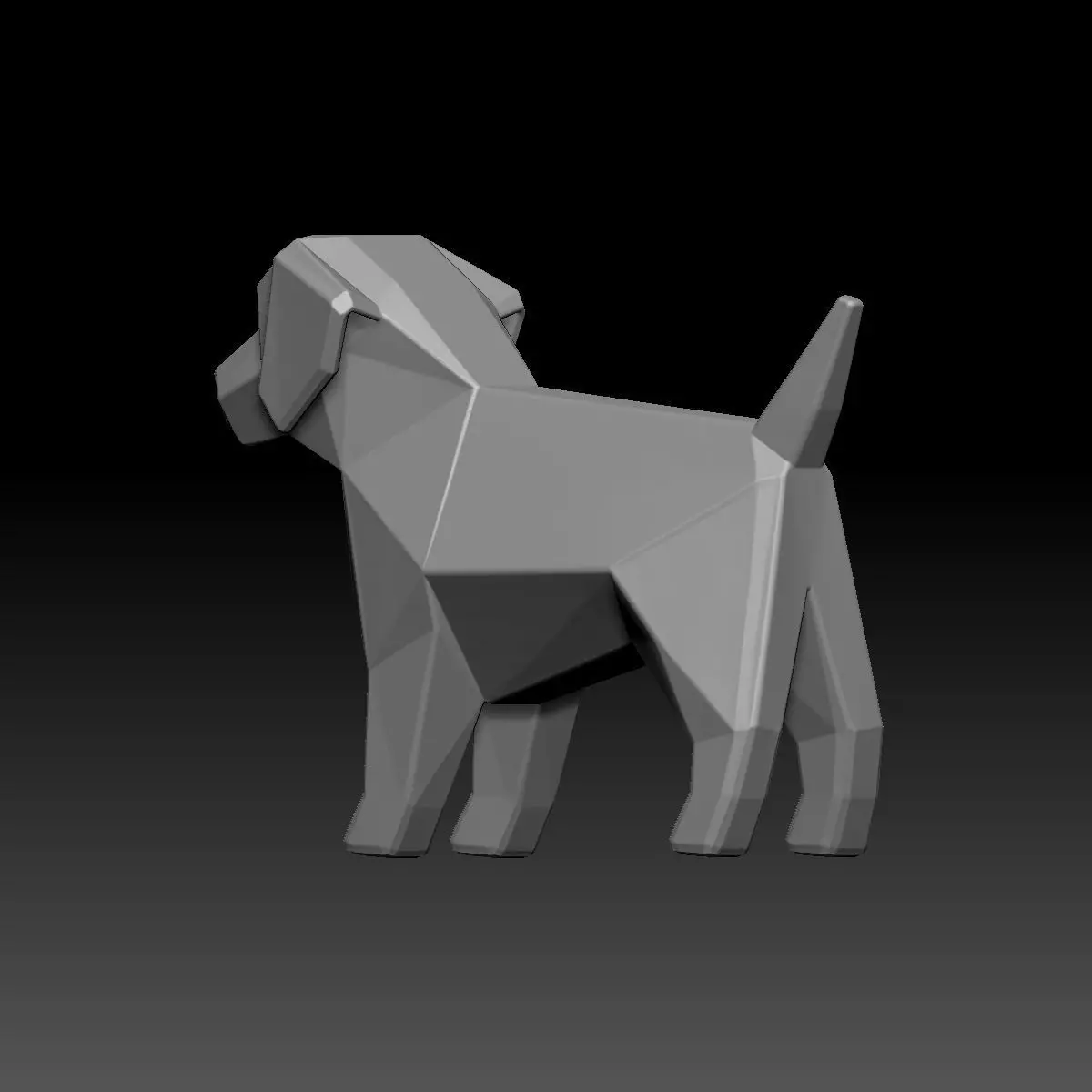 Polygon Dog 3D model_5