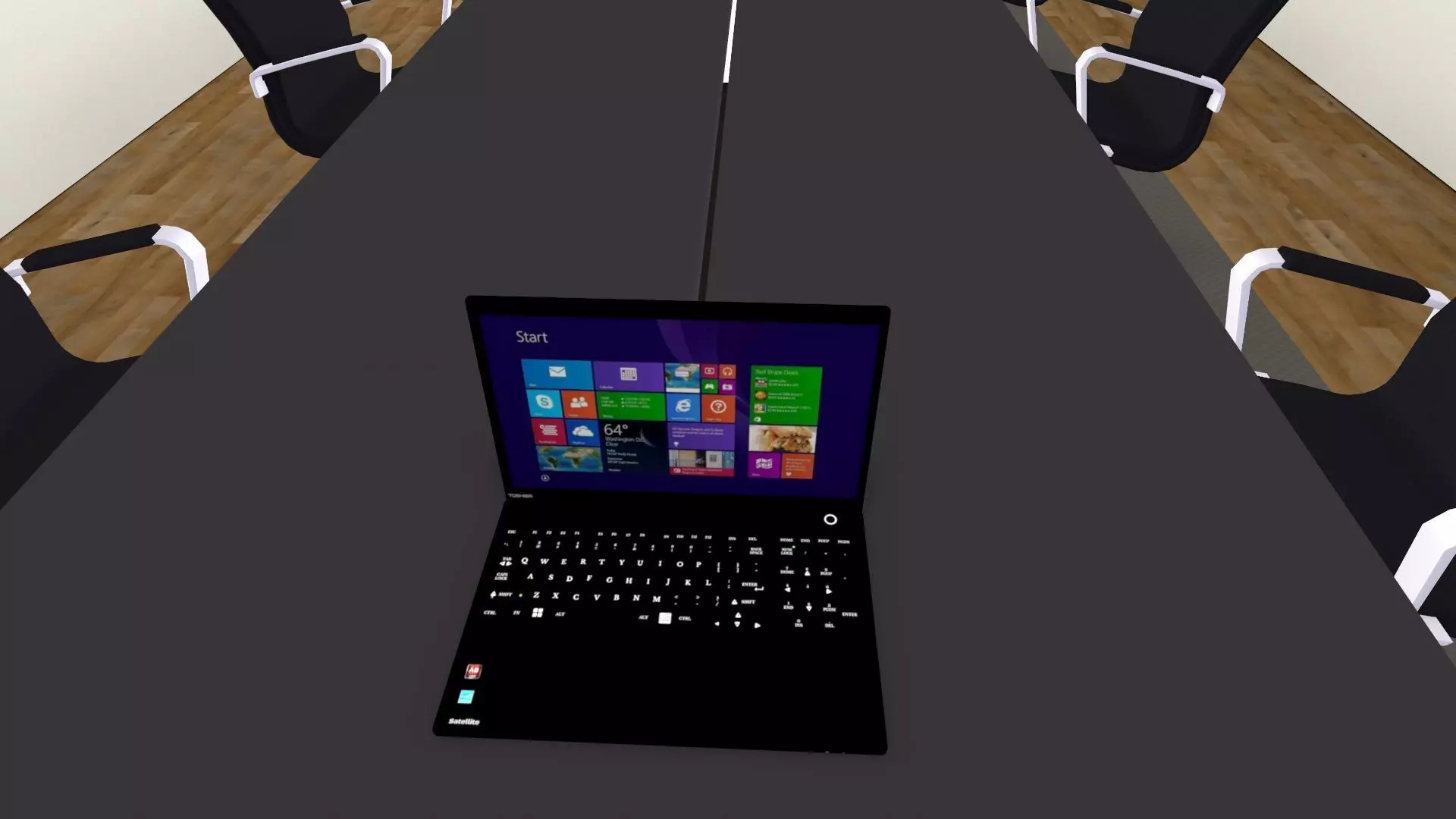 Meeting conference Room Low-poly 3D model_5