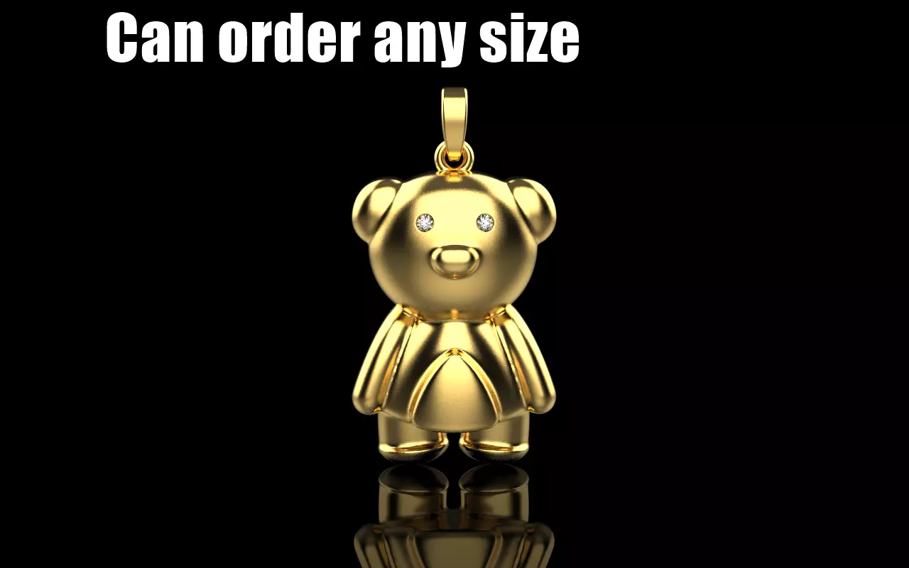 Light bear pendant model 701 3D print model_0