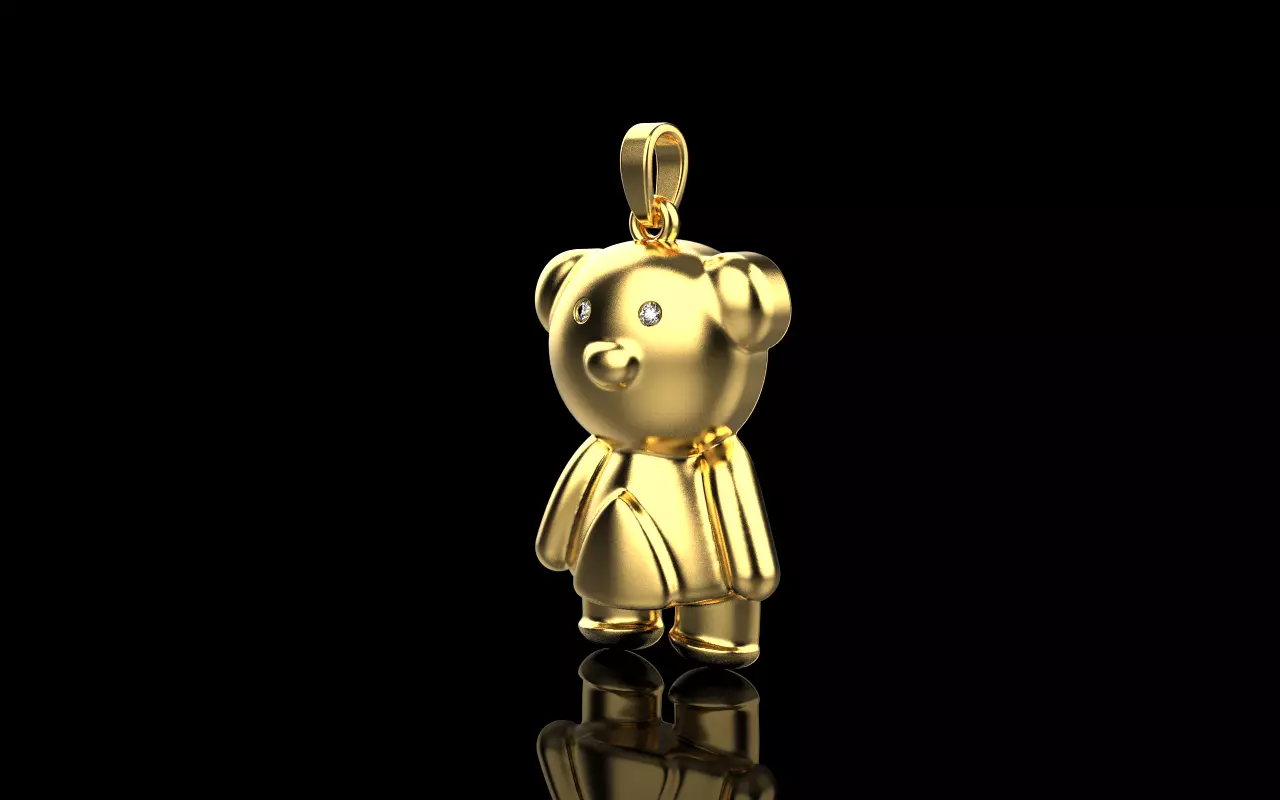 Light bear pendant model 701 3D print model_22