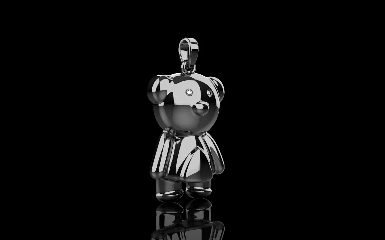 Light bear pendant model 701 3D print model_19