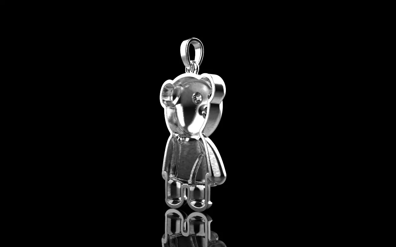 Light bear pendant model 701 3D print model_33