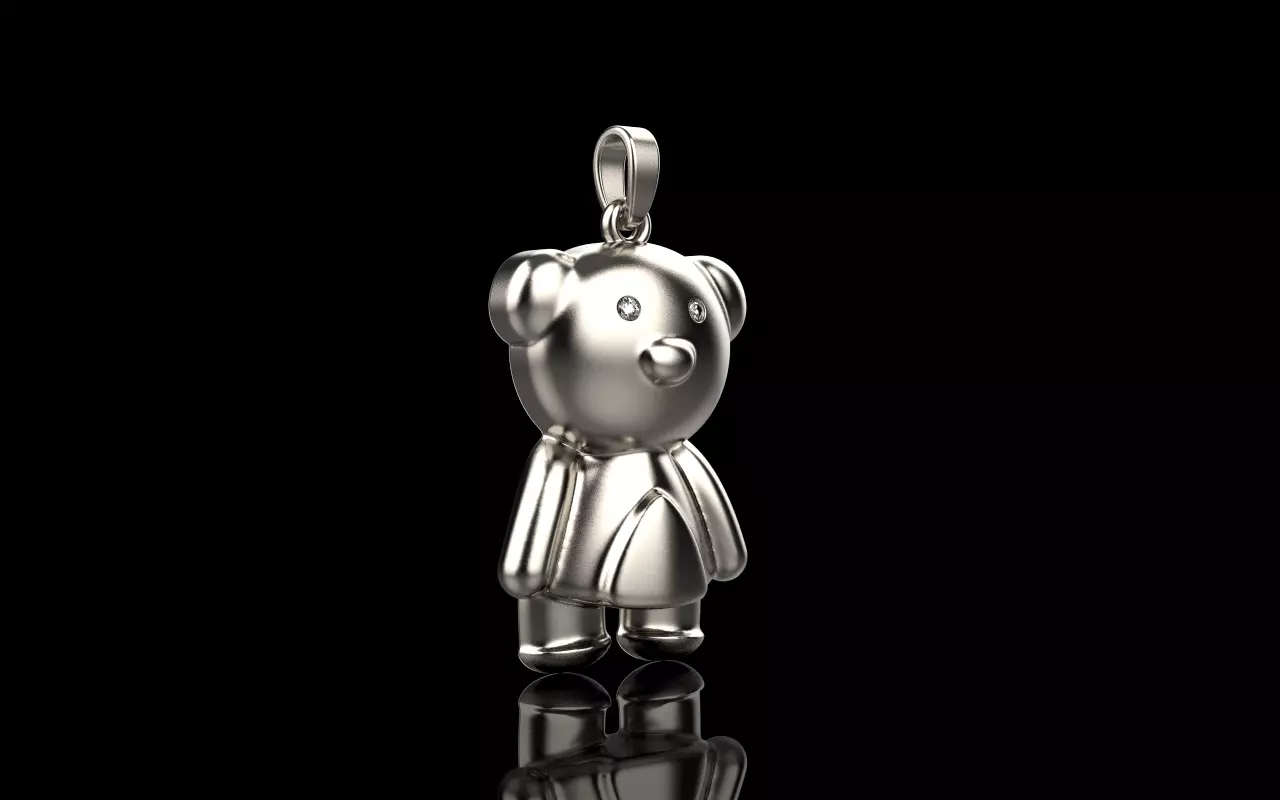 Light bear pendant model 701 3D print model_1