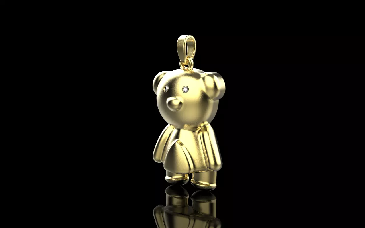 Light bear pendant model 701 3D print model_23