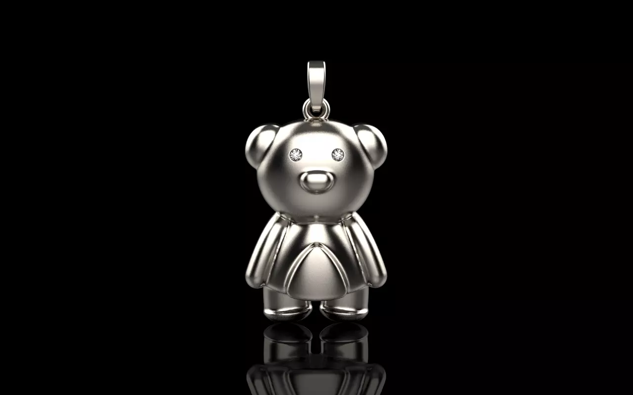 Light bear pendant model 701 3D print model_13