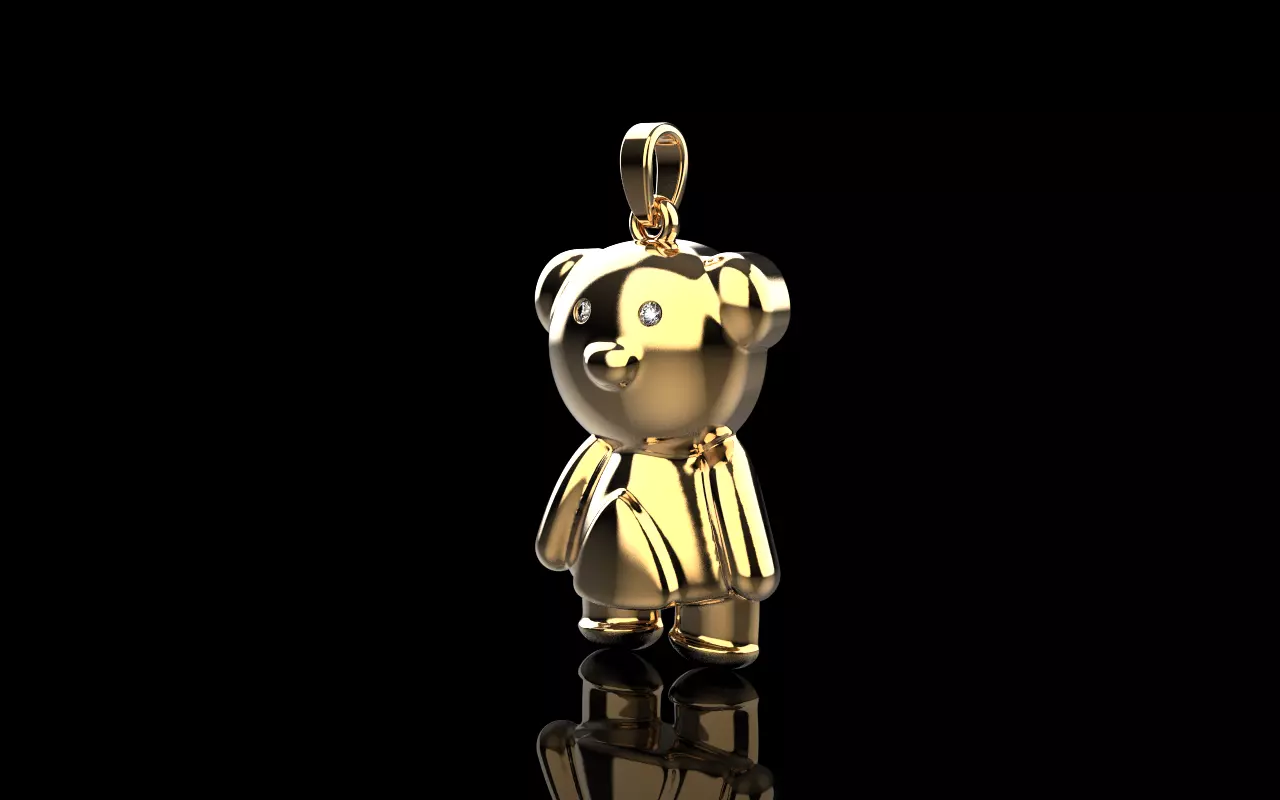 Light bear pendant model 701 3D print model_24