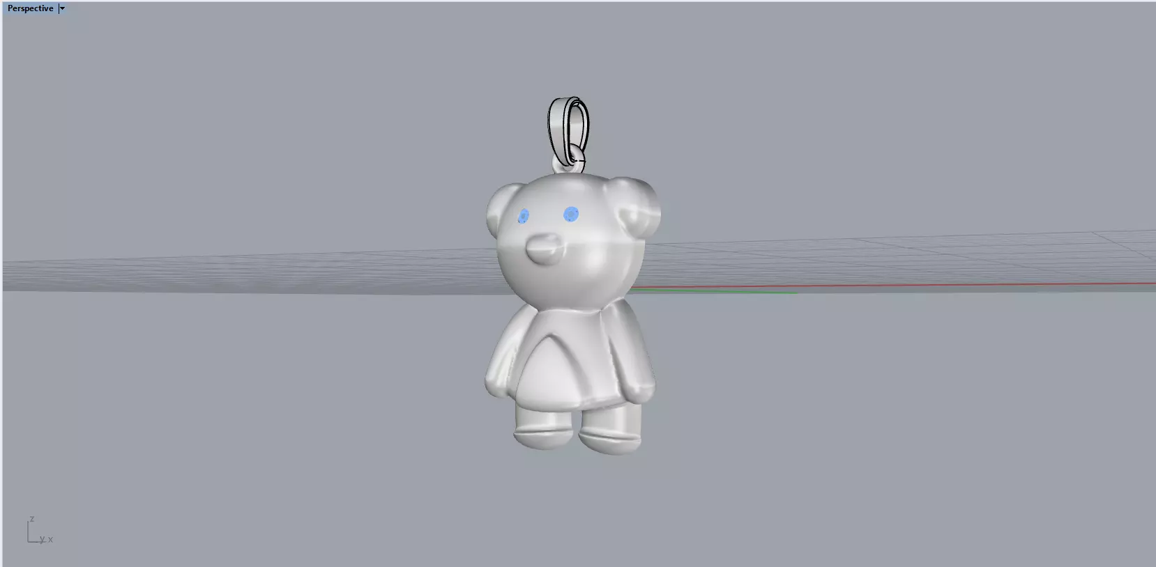 Light bear pendant model 701 3D print model_8