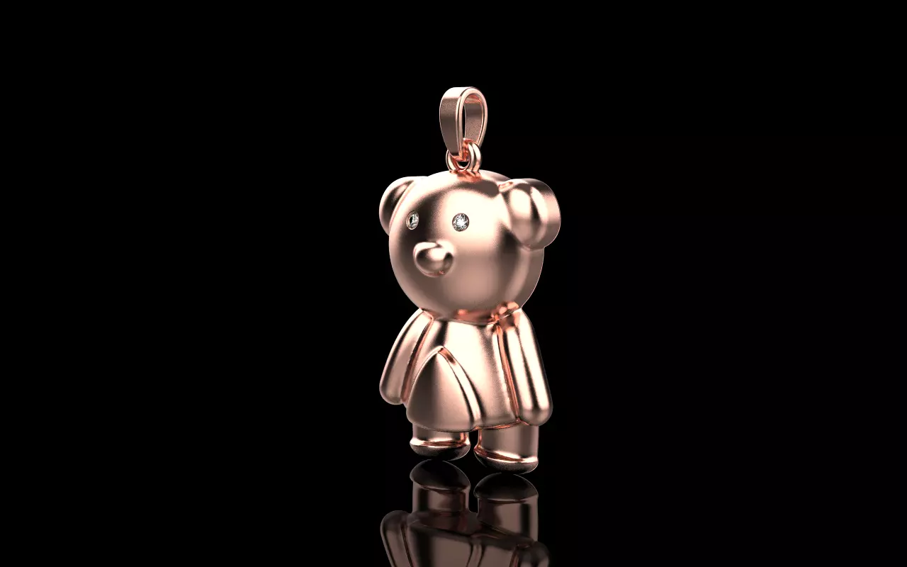 Light bear pendant model 701 3D print model_2