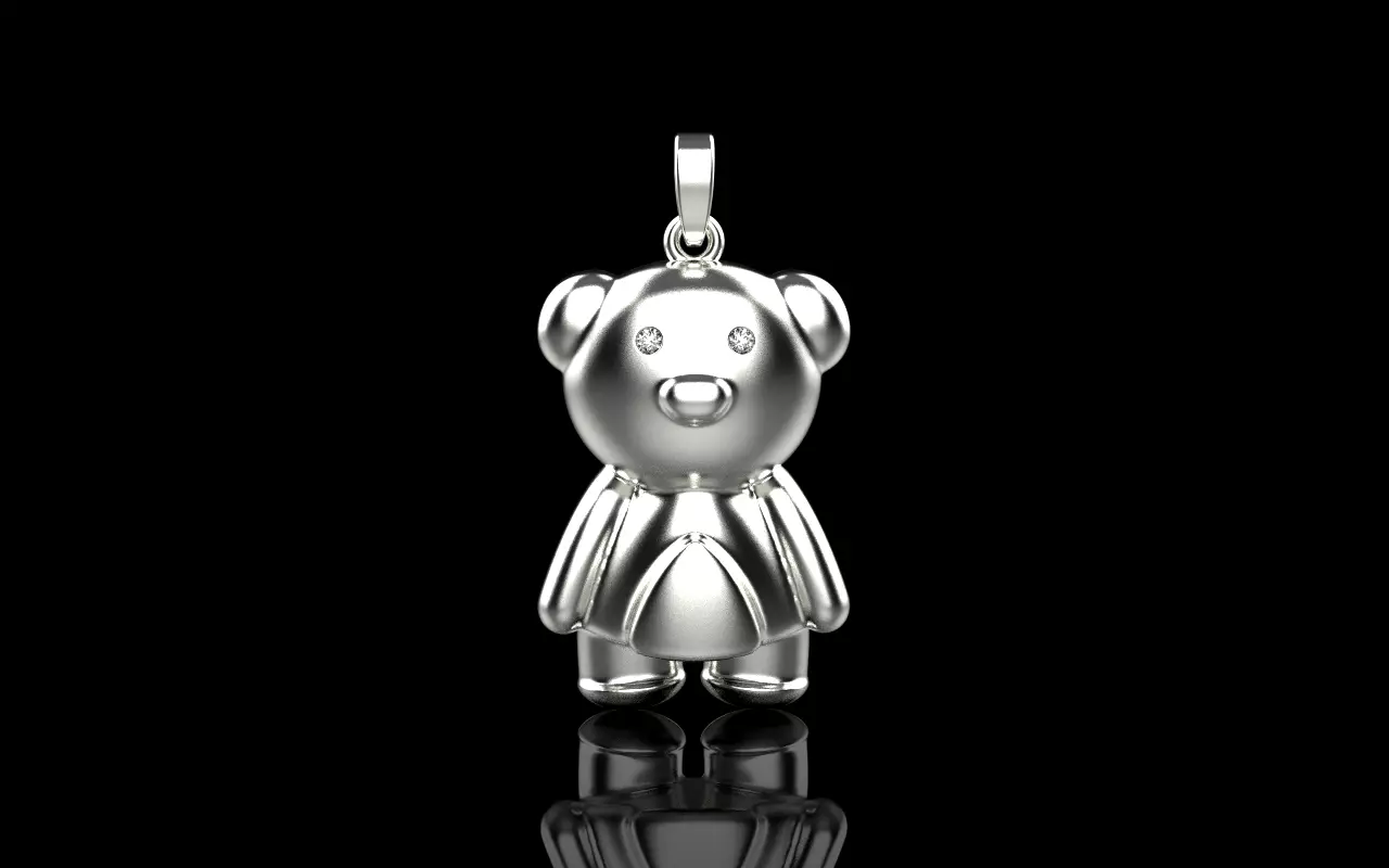 Light bear pendant model 701 3D print model_15