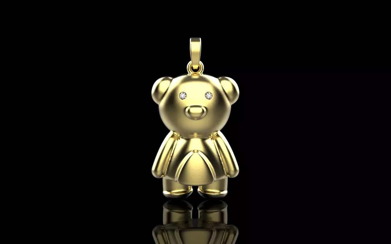 Light bear pendant model 701 3D print model_11