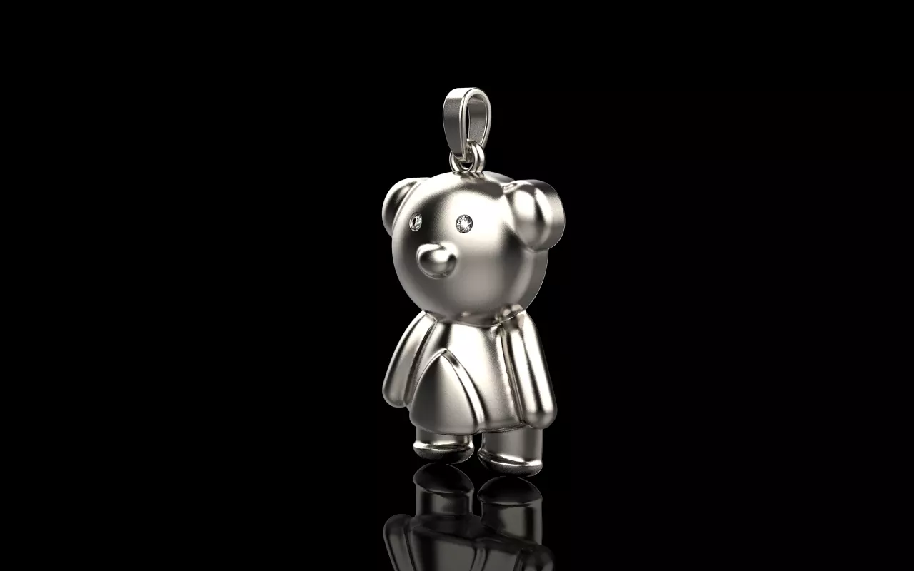 Light bear pendant model 701 3D print model_25