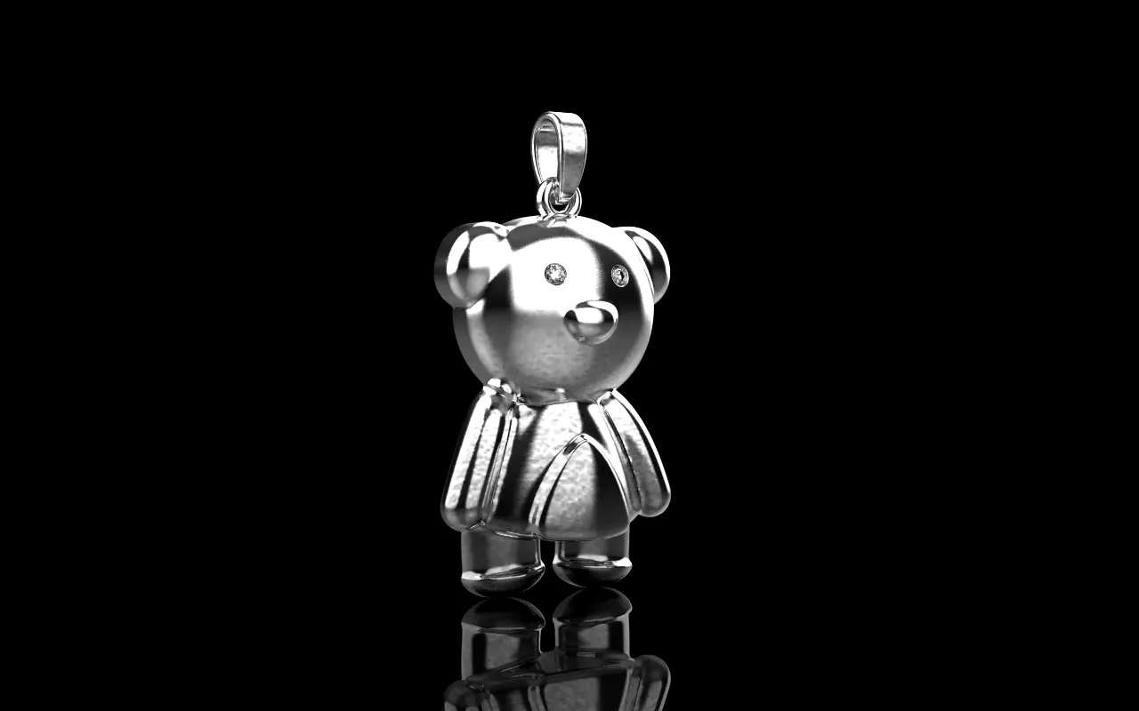 Light bear pendant model 701 3D print model_35