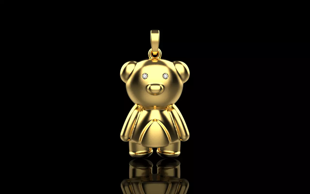 Light bear pendant model 701 3D print model_10