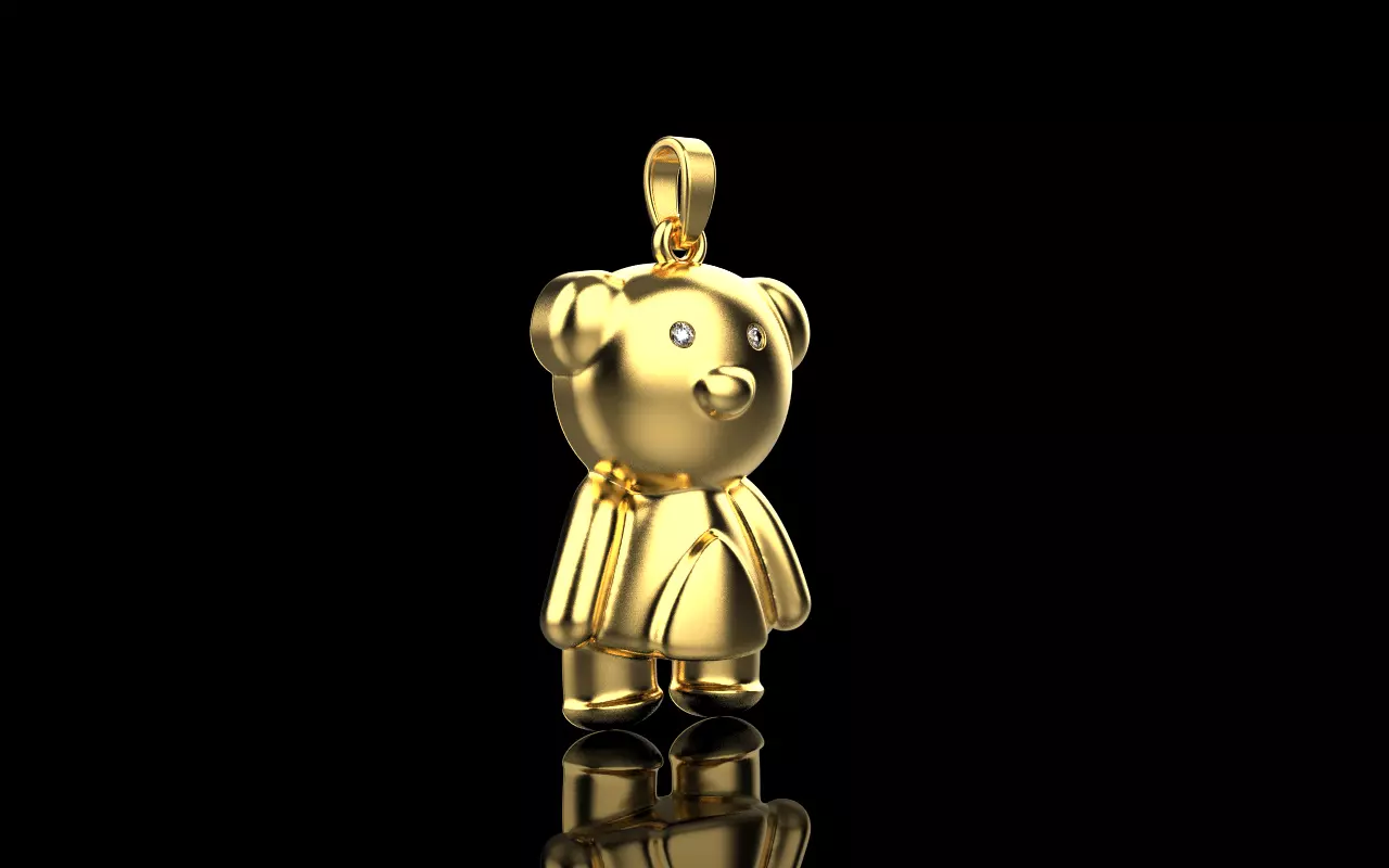 Light bear pendant model 701 3D print model_16