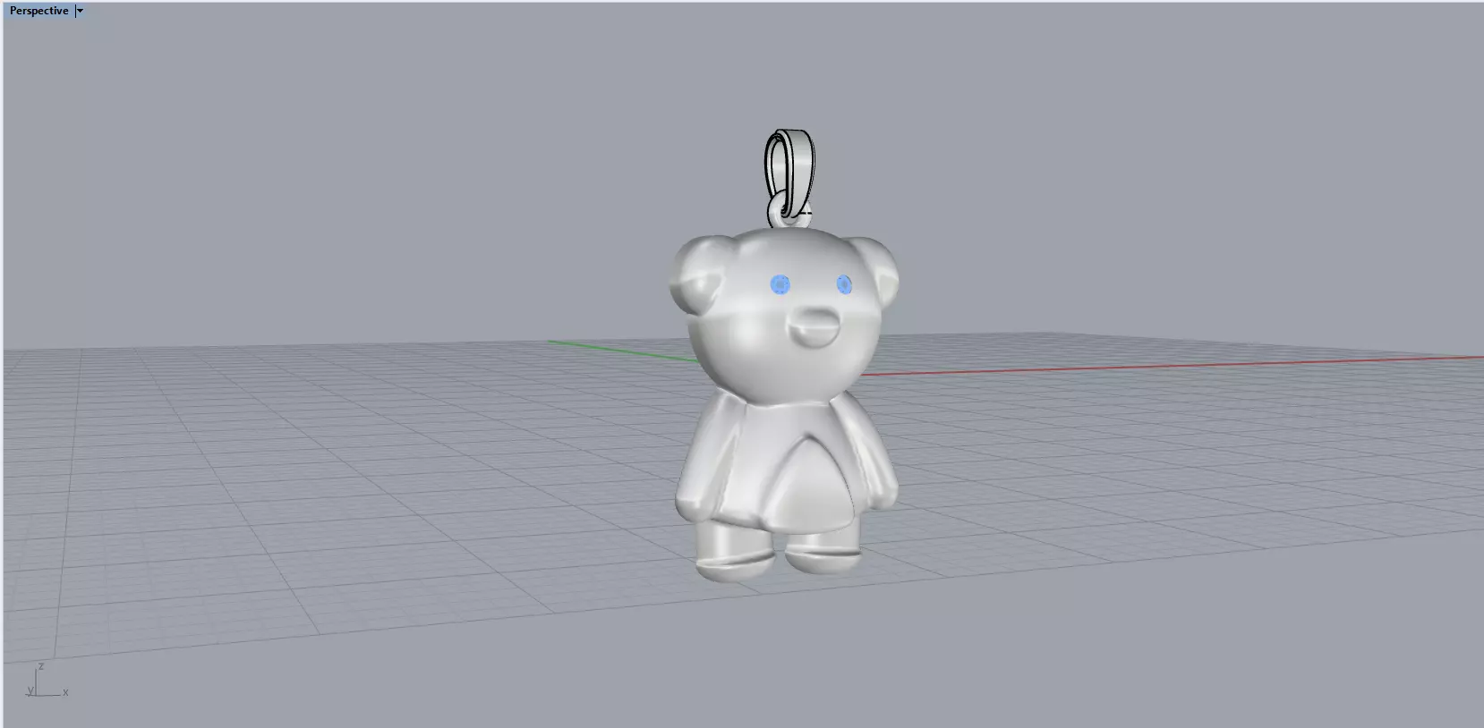 Light bear pendant model 701 3D print model_9