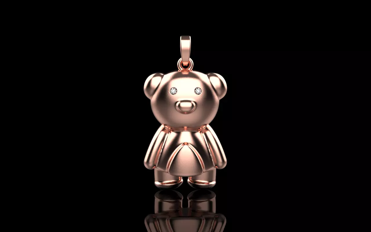 Light bear pendant model 701 3D print model_14