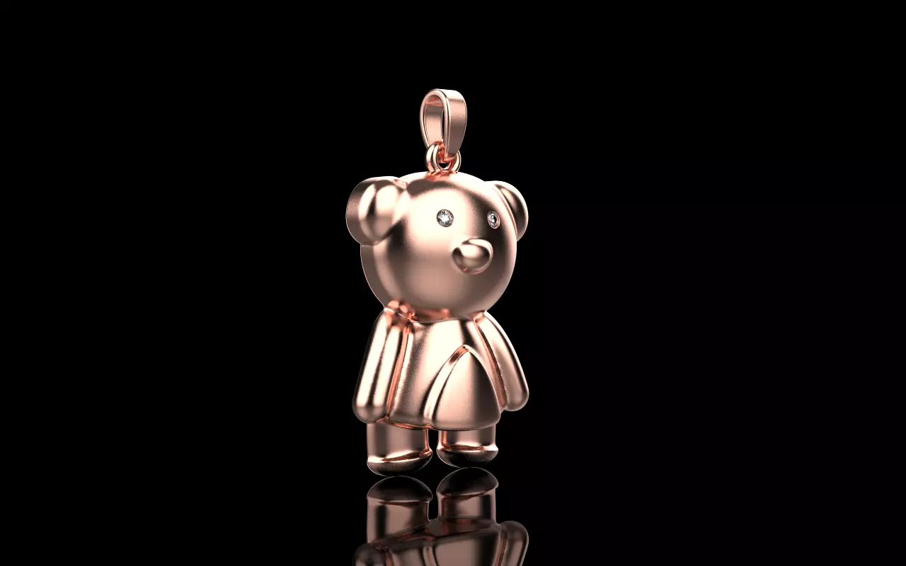 Light bear pendant model 701 3D print model_20