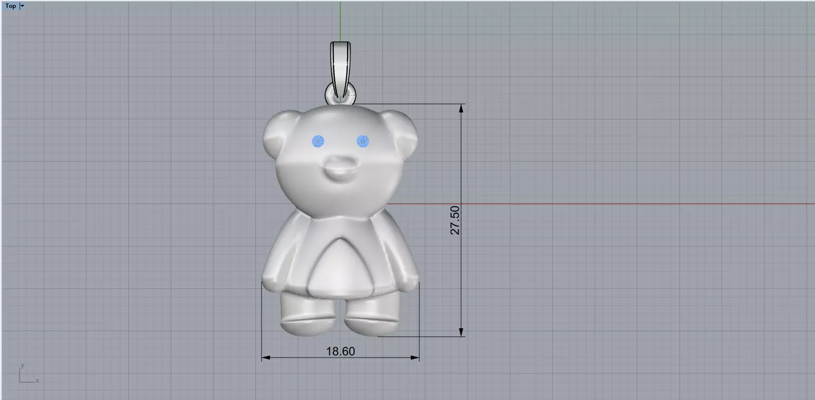 Light bear pendant model 701 3D print model_5