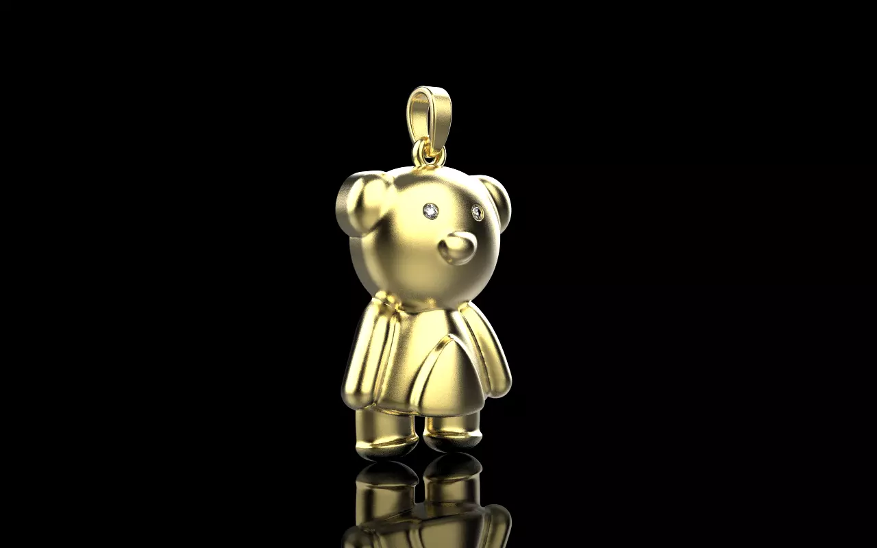 Light bear pendant model 701 3D print model_17