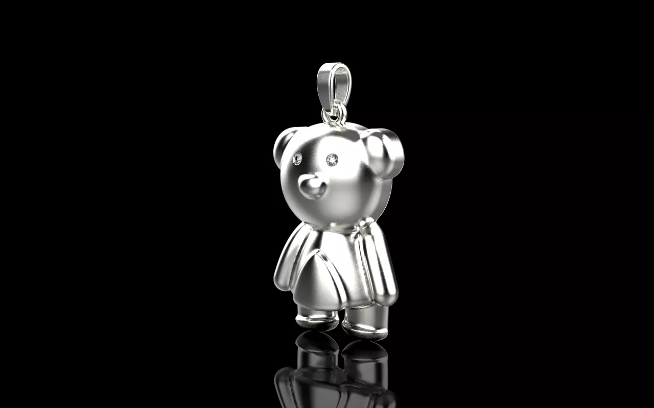 Light bear pendant model 701 3D print model_26