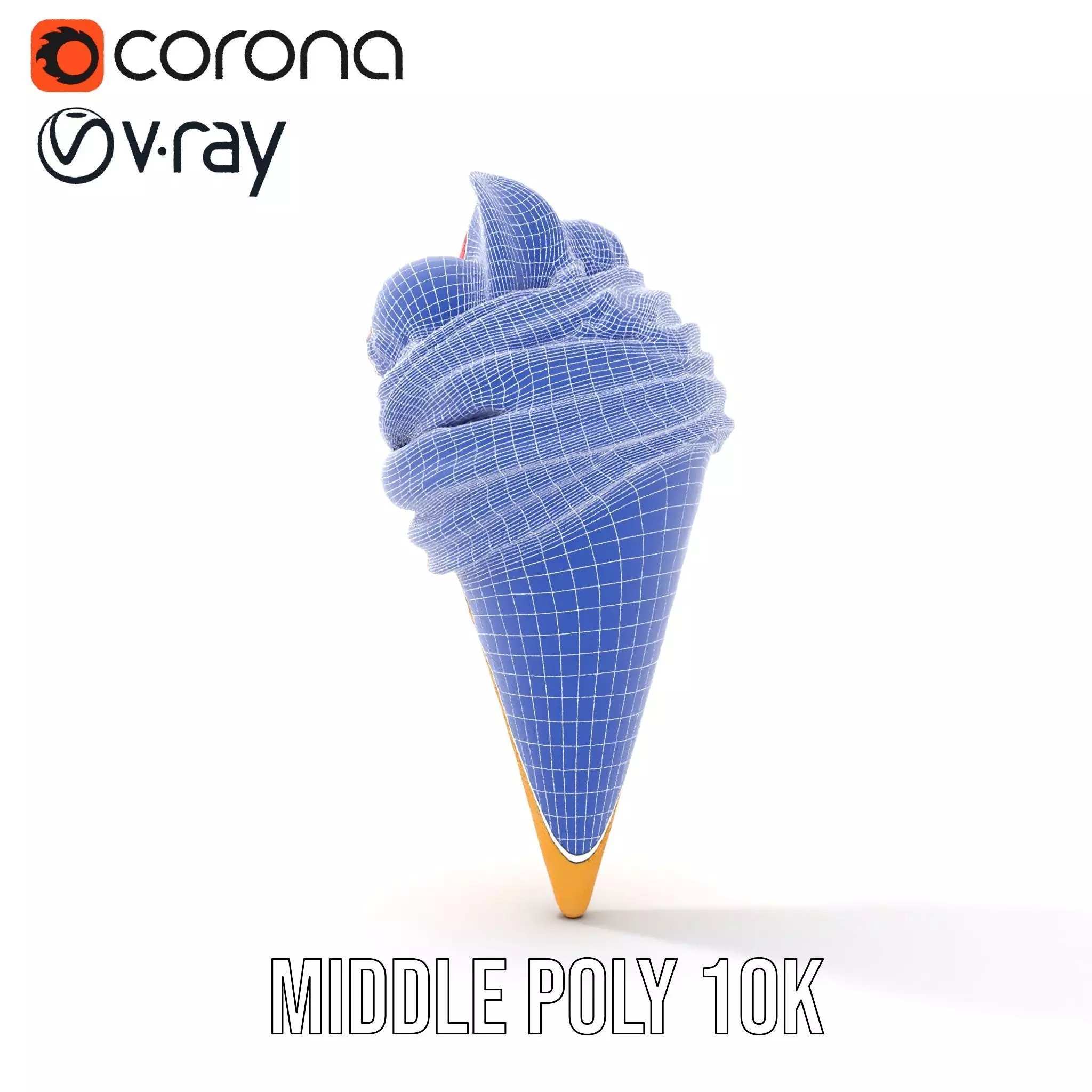 Strawberry Swirl Cone model pack Low-poly 3D model_30